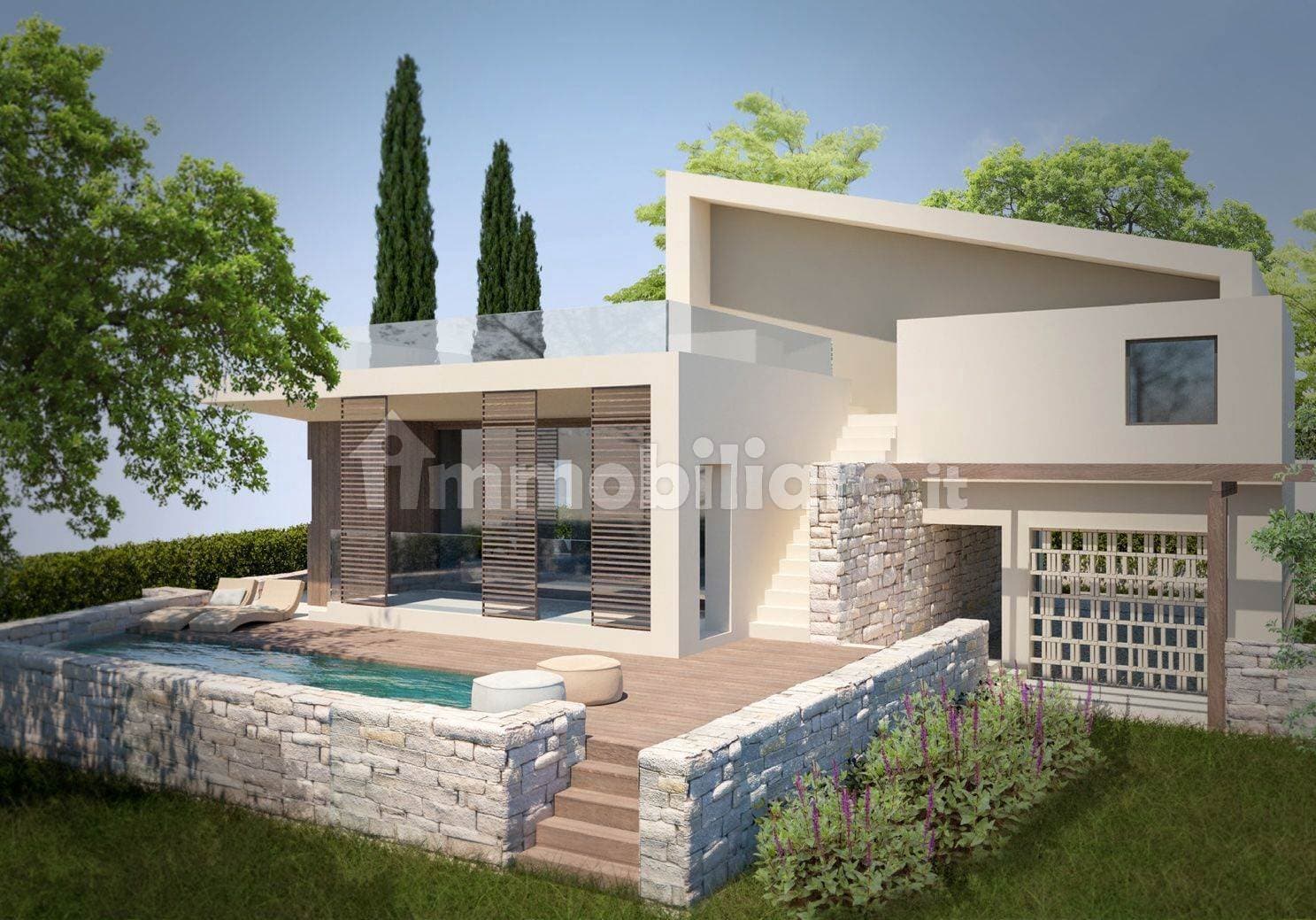 Villa moderna con giardino